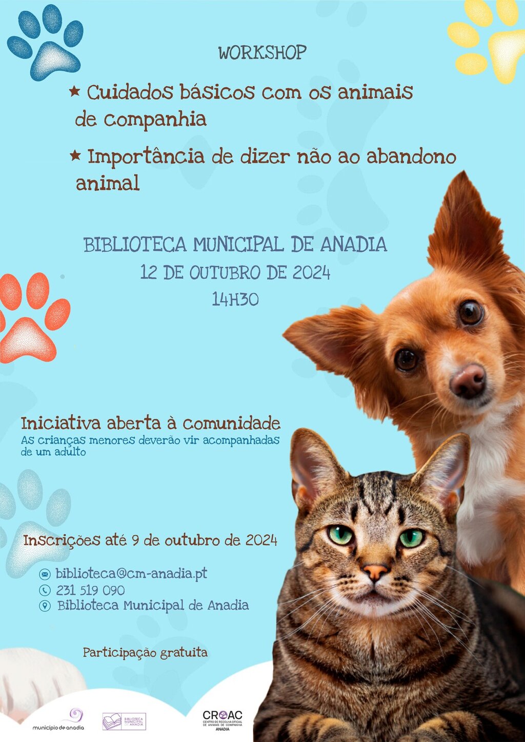 Workshop "Cuidados básico com os animais de companhia"