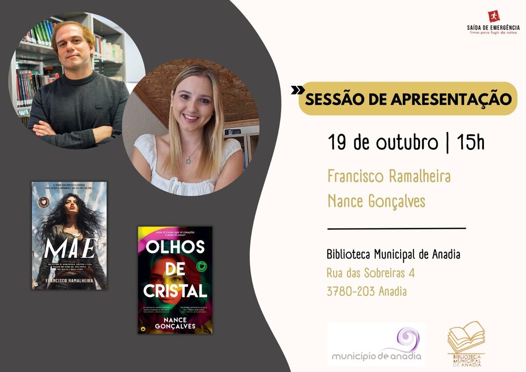 sessão de apresentação dos livros "Mãe" e "Olhos de cristal"